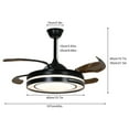 thumbnail image 2 of 42 In Modern Ceiling Fan Retractable Fandelier Ceiling Fan w/ Light Remote W/o Bulb for Living Rooms, 2 of 20