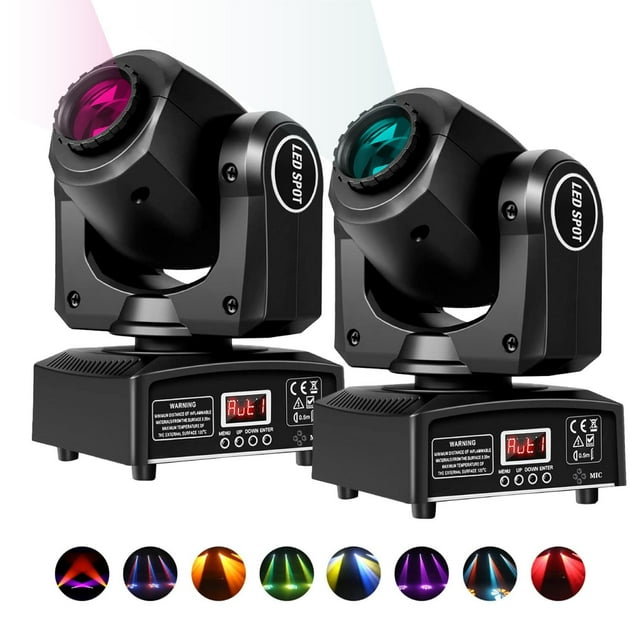 Set X2 Luces Dj Cabezal Movil 60w Led +Mochila transportadora negro PEQUEÑO