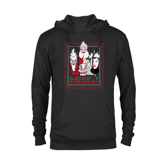 Disney Villains Holiday Christmas Naughty is the New Nice - Pullover Hoodie for Adults - Customized-Black