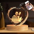 thumbnail image 4 of AISENIN 3D Heart Crystal Photo Personalized Fathers Gifts for Dad Engraved Glass Custom Picture Customized Anniversary Birthday Memorial Day Couples Girlfriend Gifts, 4 of 5
