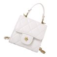 thumbnail image 6 of Handbag Hand Bag Shoulder Bag Chain Strap Diamond Pattern PU Women Purse for Party Travel White Free Size, 6 of 8