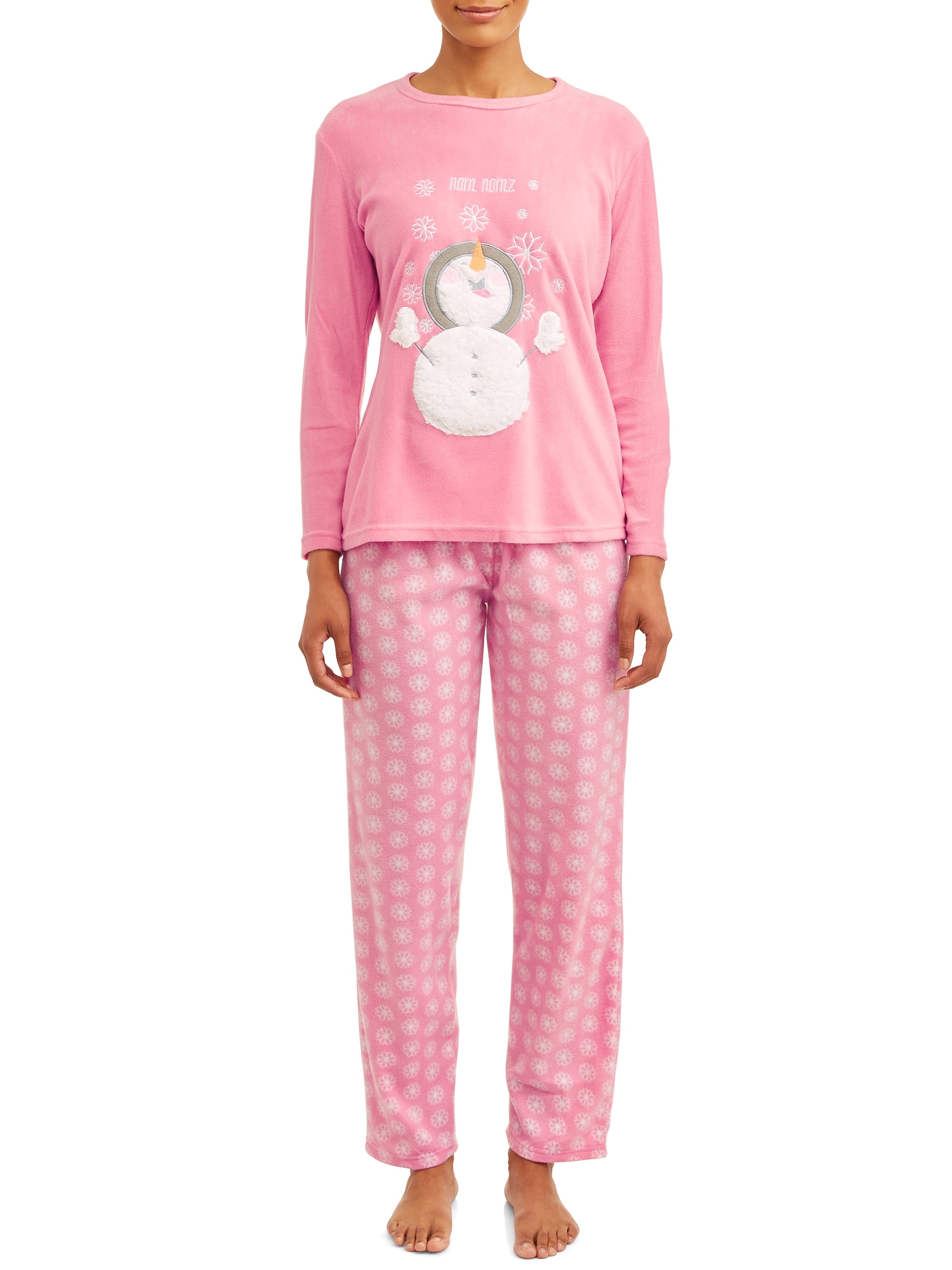 Monochrome Pajamas Set With Plush Edge