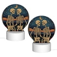 thumbnail image 2 of Pofeuu Romantic Skeletons Under Moon Print LED Christmas Night Light Lamp Base Gift DIY 3D Clear Acrylic Blank Engrave Sheets for Room Cafe Bar Birthday Party Decoration, 2 of 9