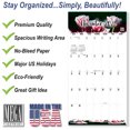 thumbnail image 6 of 2025 2026 LARGE GRID Flowers Wall Calendar - Large Print Big Grid Wall Calendar- 12 x 24 Open - Thick No-Bleed Paper - Giftable - Academic Teacher's Planner Calendar Organizing & Planning Calendar, 6 of 10