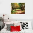 thumbnail image 4 of JEUXUS Green Autumn Forest Landscape on Canvas Art Wall Photgraphy Artwork Print, 20x16in, 4 of 4