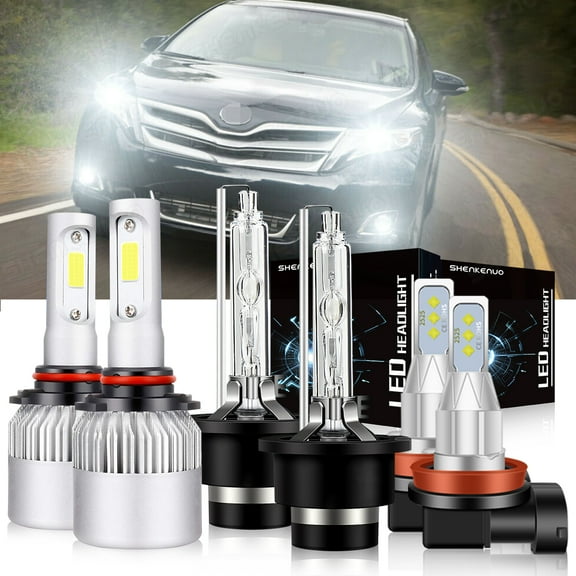 9005 H11 D4S Xenon bulbs for 2009-12 Toyota Venza LED Headlights High Low Beam 6pc