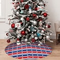 thumbnail image 5 of Rateoe Fourth Of July Print Christmas Tree Skirt 30" for Xmas Holiday New Year Party Circle Tree Mat Ornaments Decoration, 5 of 7