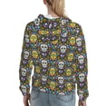 thumbnail image 7 of Daiia Sugar Skulls Pattern Women's Fashion Hoodies & Sweatshirts with Kangaroo Pocket Hooded Sweatshirt with Eye-catching Drawstrings-Medium, 7 of 7