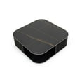 thumbnail image 3 of Modrest Chip - Modern Black Ceramic + Black Ash Square Coffee Table, 3 of 4