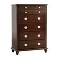 thumbnail image 2 of Contemporary Home Living 5-Drawer Wooden Bedroom Chest - 53" - Chocolate Brown, 2 of 6
