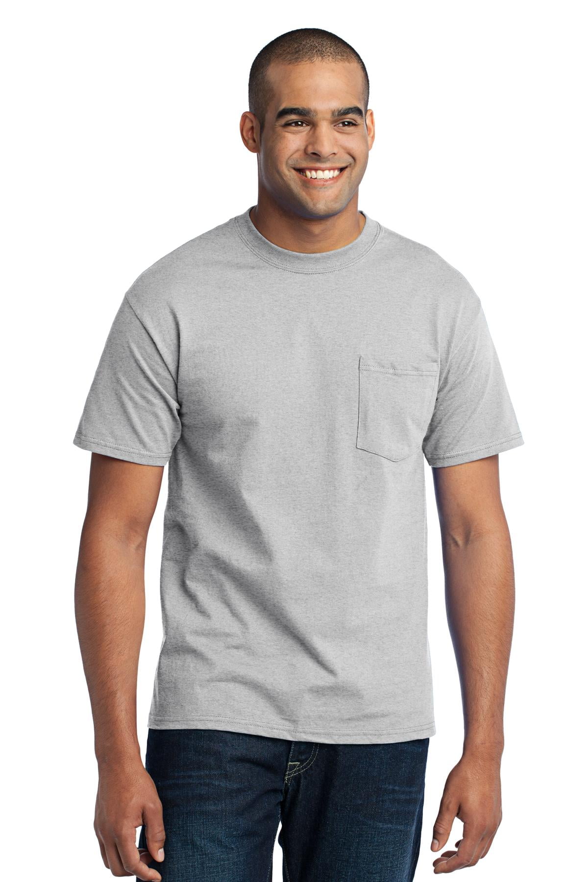 Port & Co Men's Size XL Hi Viz Airgas Logo Short Sleeve Graphic Pocket Tee New