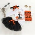 thumbnail image 1 of Ensemble de 4 Pcs pour Tout-Petits Filles Bébé Halloween Combinaison Haut+jupe Mini de Fête, 1 of 4