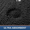 thumbnail image 4 of Tapete de baño Smiry 76 x 51 cm, suave, absorbente, antideslizante, negro, 4 of 7