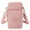 Pink, variant on Ladies Crossbody One-Shoulder Bucket Bag, Fashionable Crossbody Purses For Women, Fashion Women's Shoulder Handbag Solid Color Non Printing Zipper Messenger Bag Mobile Phone Bag