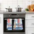 thumbnail image 4 of Yayeee 100% Cotton Hand Towels for Bathroom 16" x 28" Soft Absorbent Kitchen Towel, Red Sailboats, 4 of 7