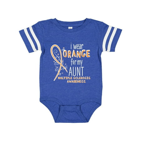 

Inktastic I Wear Orange for my Aunt- Multiple Sclerosis awareness Gift Baby Boy or Baby Girl Bodysuit