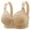 Beige, variant on Viikei Womens Bras No Wire Womens Bras Woman's Embroidered Glossy Comfortable Breathable Bra Underwear No Rims