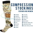 thumbnail image 4 of Coolnut High Elasticity Compression Socks, High Knee Socks Adult Universal Leisure Relieve Fatigue, Map Of Treasure Island Travel Daily with Running (2 Pair) Gift, 4 of 7