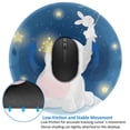 thumbnail image 4 of Disketp Cute Elephant Sitting In The Moon With Little Bunny Small Mouse Pad 7.9x7.9 Inches,Washable Round Mousepad For Office Laptop Computer,Non-Slip Rubber Base Mouse Pads For Wireless Mouse, 4 of 9