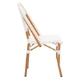 thumbnail image 4 of SAFAVIEH California Outdoor Patio Side Chair, White, Set of 2, 4 of 11