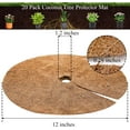 thumbnail image 2 of CD-20 Pack 12 Inch Coconut Fibers Mulch Ring Tree Protector Mat, Plant Cover Mulch Mat Weed Mats Coco Coir Mulch Ring Mat for Cypress, Landscaping, Tree Disc Plant Cover, Soil*1, 2 of 7