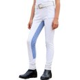 thumbnail image 1 of dPois Kids Girls Horseback Riding Tights High Waist Arena Training Breeches with Pockets for Riding White 6, 1 of 5