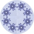 thumbnail image 1 of Ahgly Company Indoor Round Patterned Lavender Blue Area Rugs, 6' Round, 1 of 6
