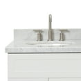 thumbnail image 4 of Ariel Hamlet 37 In. Left Offset Oval Sink Vanity With 1.5 In. Carrara White Countertop In White, 4 of 11
