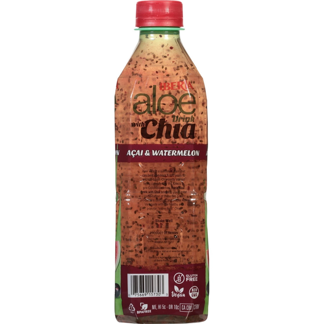 Iberia Acai & Watermelon Aloe Drink with Chia 16.9 fl oz - Walmart.com