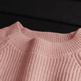 thumbnail image 4 of SELONE Oversized Sweaters for Women Winter Crewneck Tops Ribbed Long Sleeve Pullover Cozy Soild Knitwear Pink Free Size, 4 of 7