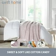 thumbnail image 2 of Swift Home Oversized 60" x 70" Extra-Fluffy High Pile Cotton Candy Soft Faux Fur Throw Blanket, 2 of 6