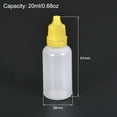 thumbnail image 2 of Botella de goteo de boca pequeña de plástico Uxcell de 20ml/0.68 oz amarilla, paquete de 20, 2 of 6