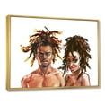 thumbnail image 3 of Designart 'Portrait of African American Couple' Modern Framed Canvas Wall Art Print, 3 of 5