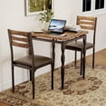 thumbnail image 2 of Huisuilinss Dining Table Set For 2,3-Piece Small Kitchen Table With Upholstered Chairs,Square Kitchen Table And Chairs Set Of 2 With Spiral Table Legs For Small Spaces Kitchen Apartment, 2 of 6