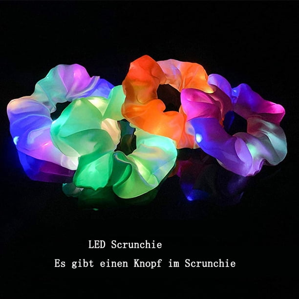 9 Diademas Luminosas LED Para El Pelo Con 3 Modos De Luz, Gomas Elásticas De Colores Para Fiestas, Noche O Conciertos, Accesorios De Moda Para Niñas Y Mujeres