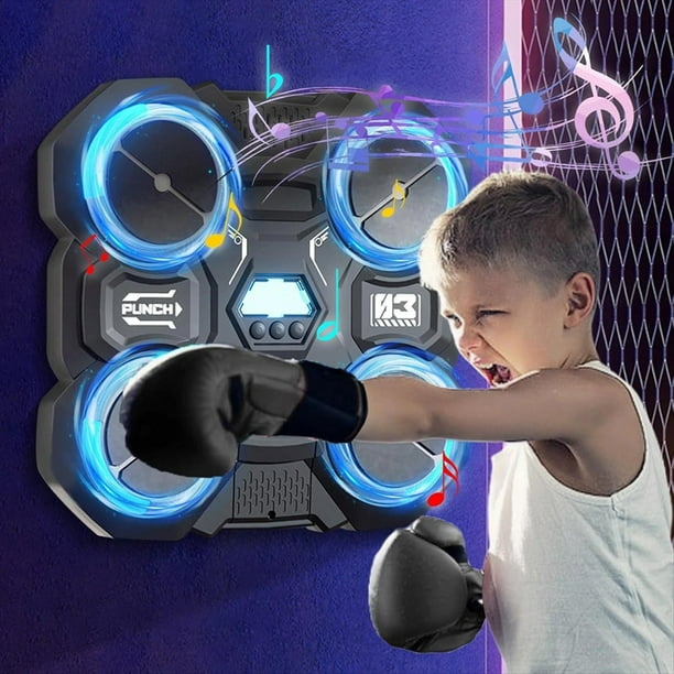 Máquina de Boxeo Musical para Niños, Máquina de Boxeo Musical Inteligente, Juguete de Descompresión para Pared, Entrenador de Boxeo