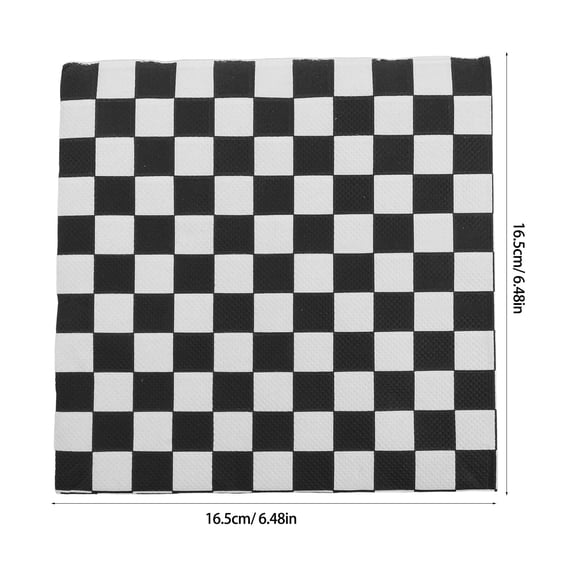 DRAFIDEEP 100Pcs Soft Absorbent Checkered Napkins Disposable Hand Towels for Party Tables