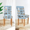 thumbnail image 3 of Yayeee 4 Pack Dining Chair Covers Stretch Parson Chairs Slipcovers Seat Protector, Vibrant Cute Cat, 3 of 6