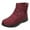 Wine, variant on PEASKJP Boots for Women Womens Slip on Ankle Boots Classic Pointed Toe Side Zipper Booties (Brown,9)