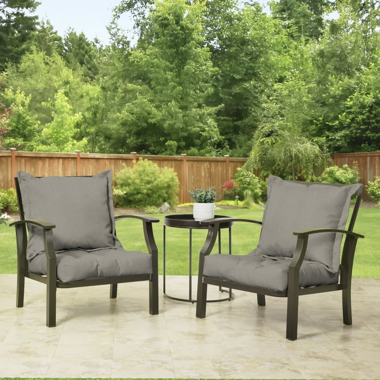 Mainstays 45 x 24 Tan Rectangle Outdoor 2 Piece Deep Seat Cushion Walmart