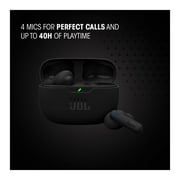 JBL Vibe Beam 2 - سماعات أذن لاسلكية حقيقية لإلغاء الضوضاء - أسود