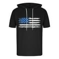 thumbnail image 6 of UVEASISHA 4Th of July Hooded Tshirt for Men Short Sleeve American Flag Hoodie Independence Day Patriotic Hoodies Black S, 6 of 6