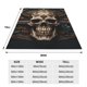 thumbnail image 3 of Balery Metal Style Horned Skull Manta de Felpa Suave y Acogedora – Cobija de Franela Aterciopelada para Cama, Lavable y Cálida para Sofá, Mascotas, Transpirable-80"x60", 3 of 7
