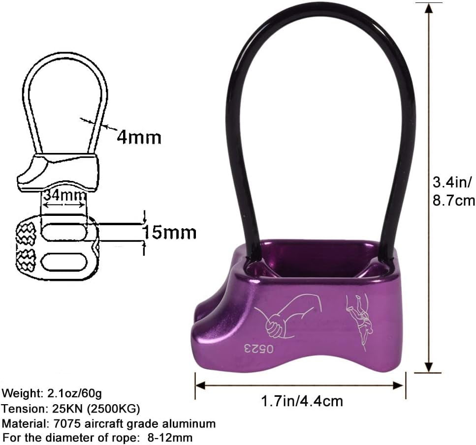 Professional 25 KN Rappel ATC Belay Device Aluminum V-grooved Rock Climbing Belay Device Rappelling Descender Safety Equipment