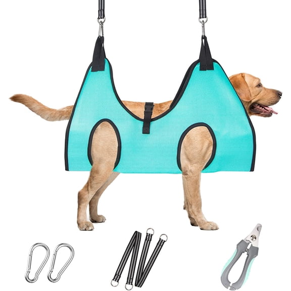 Dog Grooming Hammock - Upgrade Pet Grooming Harness for Nail Trimming (XL 80lb), Dog Sling for Nail Clipping, Dog Hanging Holder Hanger for Cutting Nail with Nail Clippers