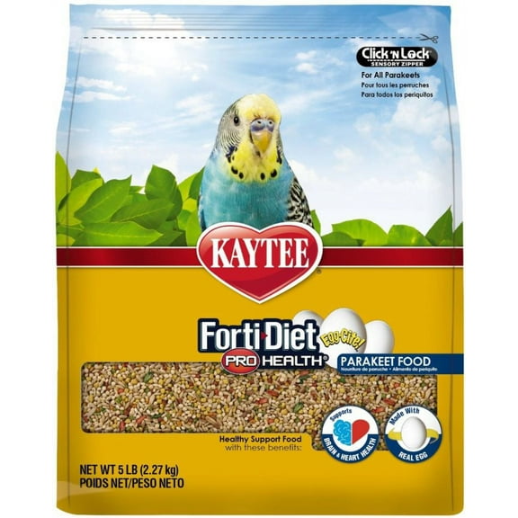 Kaytee Forti-Diet Pro Health Egg-Cite! Parakeet Food [Bird, Food] 5 lbs