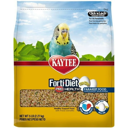 Kaytee Forti-Diet Pro Health Egg-Cite! Parakeet Food [Bird, Food] 5 lbs
