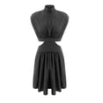 thumbnail image 5 of B91xZ Robe de Printemps Été pour Femmes Longue Robe Décontractée Longue Élégante Sans Manches Col Rond Bodycon Maxi Robes, Noir TG, 5 of 5
