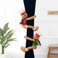 thumbnail image 2 of hebillas para cortinas con forma de hombre de jengibre. Adecuadas para cortinas de cualquier tamaño, mejoran el ambiente navideño y la decoración del hogar., 2 of 7