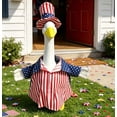 thumbnail image 7 of VAJUSO 4th of July Porch Goose Outfits for 23'' Lawn Statue, Red White Blue Patriotic Goose Clothes for Independence Day Garden Decor, 1pcs, 7 of 7